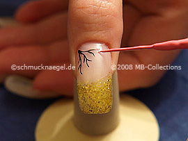 Nailart Liner in der Farbe weiß