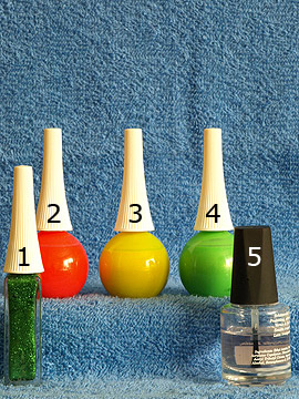 Produkte für das Nailart Design mit Neon-Farben  - Nagellack, Nailart Liner, Klarlack