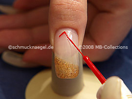 Nailart Pen in der Farbe rot