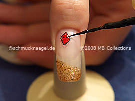 Nailart Liner in der Farbe schwarz