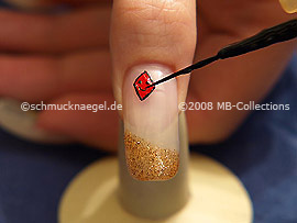 Nailart Liner in der Farbe schwarz