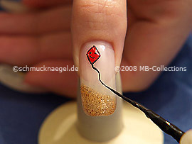 Nailart Liner in der Farbe schwarz