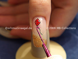 Nailart Liner in der Farbe pink-glitter