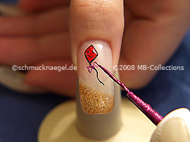 Nailart Liner in der Farbe pink-glitter