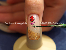 Nailart Liner in der Farbe pink-glitter