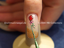 Nailart Liner in der Farbe grün-glitter