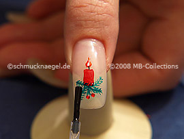 Der Klarlack schützt das Design