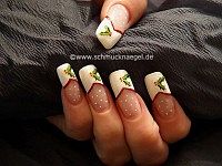 Mistelzweig als Fingernagel Dekoration