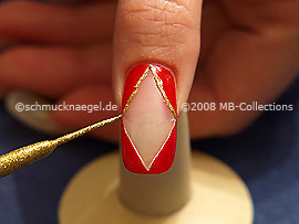 Nailart Liner in der Farbe gold-glitter