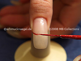 Nailart Liner in der Farbe rot-glitter