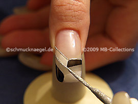 Nailart Liner in der Farbe silber-glitter