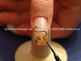 Nailart Liner in der Farbe schwarz