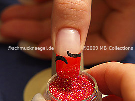 Glitter-Pulver in rot