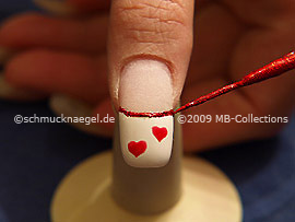 Nailart Liner in der Farbe rot-glitter