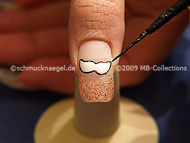 Nailart Liner in der Farbe schwarz