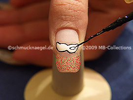 Nailart Liner in der Farbe schwarz