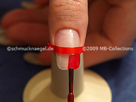 Nagellack in der Farbe rot