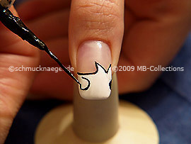 Nailart Liner in der Farbe schwarz