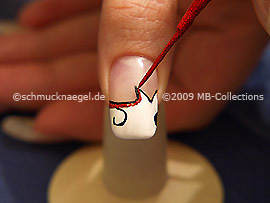Nailart Liner in der Farbe rot-glitter