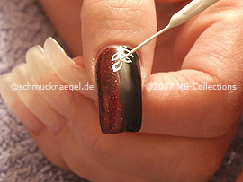 Nailart Liner in der Farbe weiß