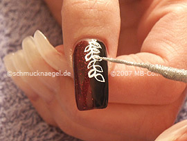 Nailart Liner in der Farbe silber-glitter