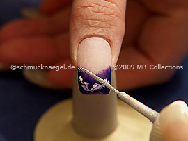 Nailart Liner in der Farbe silber-glitter