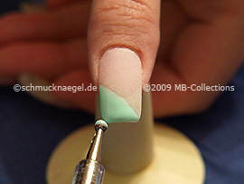 Spot-Swirl und Farbgel in mint