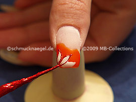 Nailart Liner in der Farbe rot-glitter