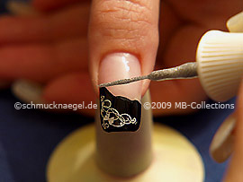 Nailart Liner in der Farbe silber-glitter