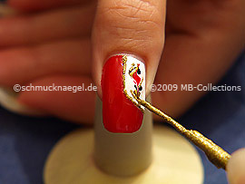 Nailart Liner in der Farbe gold-glitter