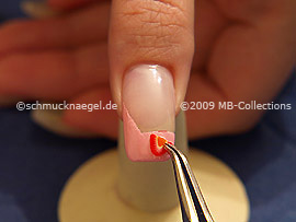 Fimo-Früchte und die Pinzette