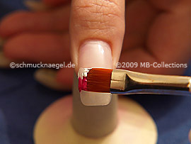 Flachpinsel mit den Acrylfarben