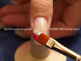 Flachpinsel mit den Acrylfarben