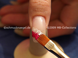 Flachpinsel mit den Acrylfarben