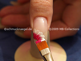 Flachpinsel mit den Acrylfarben