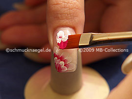 Flachpinsel mit den Acrylfarben