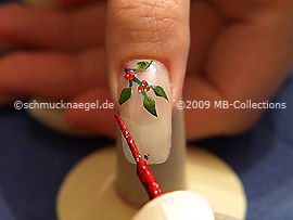 Nailart Liner in der Farbe rot-glitter