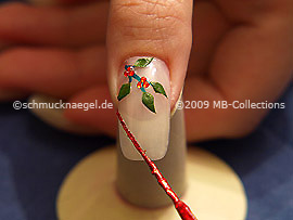 Nailart Liner in der Farbe rot-glitter