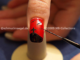 Nailart Liner in der Farbe schwarz