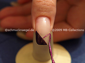 Nailart Liner in der Farbe pink-glitter