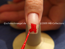 Nailart Liner in der Farbe rot
