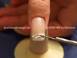 Nailart Liner in der Farbe silber