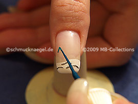 Nailart Liner in der Farbe dunkelgrün