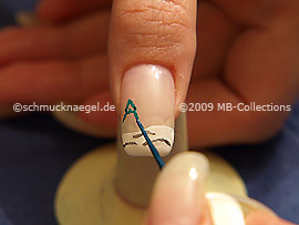 Nailart Liner in der Farbe dunkelgrün