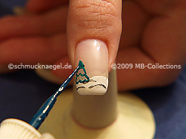 Nailart Liner in der Farbe dunkelgrün