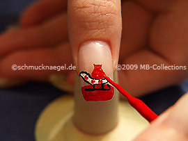 Nailart Liner in der Farbe rot