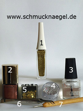 Produkte für das Motiv 'Sterne und Strasssteine für die Fingernägel' - Nailart Liner, Nagellack, Einlegemotive, Strasssteine, Spot-Swirl