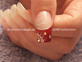 Nailart Liner in der Farbe silber-glitter