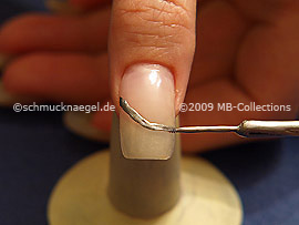 Nailart Liner in der Farbe silber