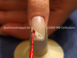 Nailart Liner in der Farbe rot